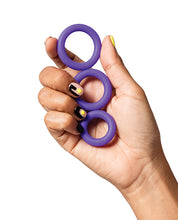 Load image into Gallery viewer, Romp Remix Trio Stretchable Penis Ring Set - Purple
