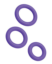 Carregue a imagem no visualizador da Galeria, Romp Remix Trio Stretchable Penis Ring Set - Purple
