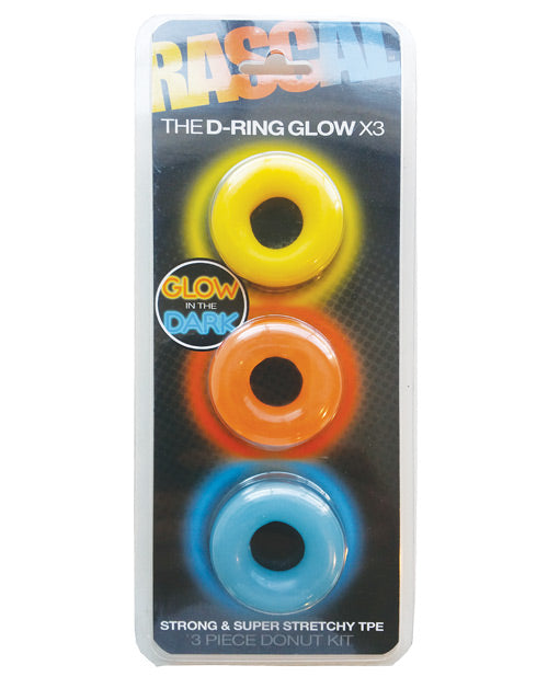 Rascal Glow X3 D-Ring Cockring Set