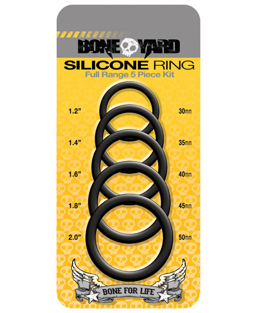 Rascal Boneyard Ultimate Silicone Ring Set - 5 Sizes for Enhanced Durability