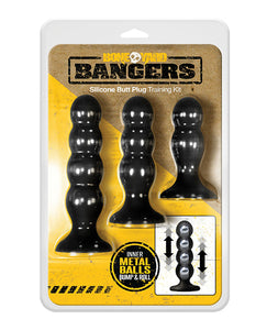 Bouncy Pleasure Silicone Anal Training Set - Black