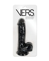 Dildo de Sucção de Silicone Líquido VERS Premium com Bolas de Movimento - Preto