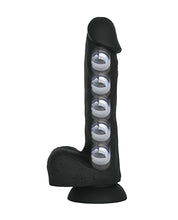 Load image into Gallery viewer, VERS Premium Liquid Silicone Suction Dildo with Motion Balls - Black
