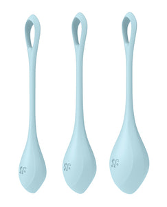 Set de antrenament Kegel Satisfyer Yoni Power 2 Ball - Verde deschis