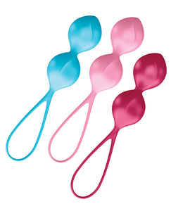 Conjunto de Bolas de Treinamento Kegel Satisfyer CO3 - 3 Pesos para Exercício dos Músculos Pélvicos