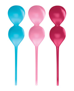 Conjunto de Bolas de Treinamento Kegel Satisfyer CO3 - 3 Pesos para Exercício dos Músculos Pélvicos