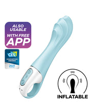 Carregue a imagem no visualizador da Galeria, Satisfyer Vibrador Inflável para Ponto G 5+ - Azul Oceano
