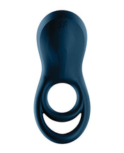 Load image into Gallery viewer, Satisfyer Epic Duo Silicone Vibrating Penis Ring - Deep Ocean Blue
