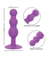 Carregue a imagem no visualizador da Galeria, Sonda anal vibratória tripla com contas pela primeira vez - roxa
