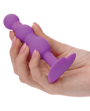 Load image into Gallery viewer, First Time Vibrating Triple Beaded Anal Probe - Purple
