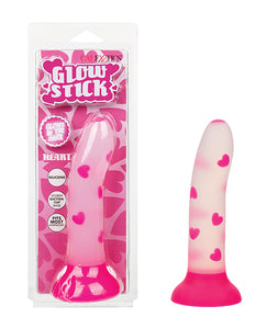 Dildo Radiant Heart qui brille dans le noir avec ventouse - Rose