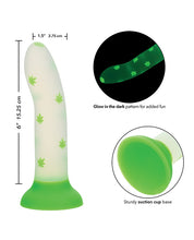 Load image into Gallery viewer, Luminescent Leaf Suction Cup Glow-in-the-Dark Dildo - Green
