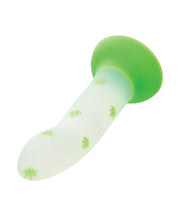 Load image into Gallery viewer, Luminescent Leaf Suction Cup Glow-in-the-Dark Dildo - Green
