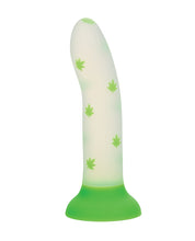 Load image into Gallery viewer, Luminescent Leaf Suction Cup Glow-in-the-Dark Dildo - Green
