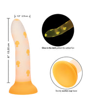 Carregue a imagem no visualizador da Galeria, Illuminated Mushroom Delight: Glow-in-the-Dark Silicone Dildo with Suction Cup - Orange
