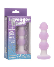 Load image into Gallery viewer, Lavender Haze Beaded Anal Probe - Lavender/White
