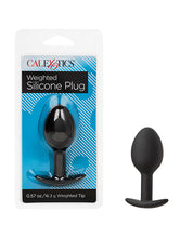 Load image into Gallery viewer, Weighted Silicone Anal Plug - Black
