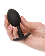 Load image into Gallery viewer, Weighted Silicone Anal Plug - Black
