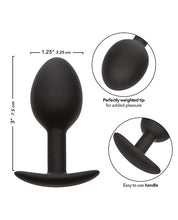 Load image into Gallery viewer, Weighted Silicone Anal Plug - Black
