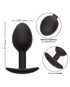 Plug Anal en Silicone Pondéré - Noir