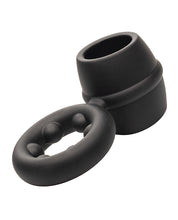 Load image into Gallery viewer, Alpha Liquid Silicone Dual Magnum Ring - Black
