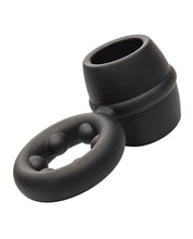 Carregue a imagem no visualizador da Galeria, Anel de Silicone Ultra Stretch Dual Pleasure - Preto para Stamina
