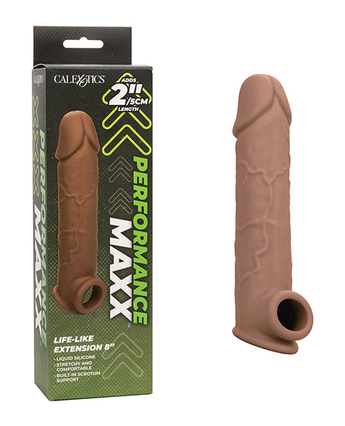 Ultimate Length Enhancer 8 Inch Realistic Penis Extension Brown