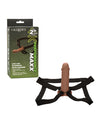 Maximize Pleasure Life-Like Penis Extension with Harness Brown