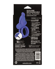 Load image into Gallery viewer, Couples Enhancers Silicone Rechargeable Dual Pleaser Enhancer - Blue
