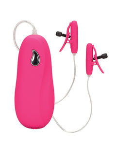 Heated Vibrating Nipple Clamps for Intense Pleasure - Pink