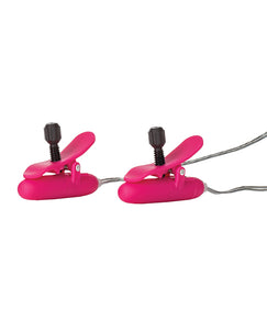 Heated Vibrating Nipple Clamps for Intense Pleasure Pink