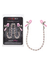 Crystal-Enhanced Nipple Clamps with Adjustable Tension - Pink