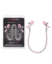 Load image into Gallery viewer, Crystal-Enhanced Nipple Clamps with Adjustable Tension Pink
