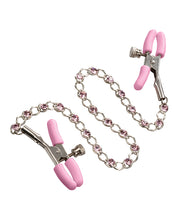 Load image into Gallery viewer, Crystal-Enhanced Nipple Clamps with Adjustable Tension - Pink
