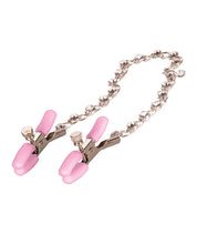 Load image into Gallery viewer, Crystal-Enhanced Nipple Clamps with Adjustable Tension - Pink
