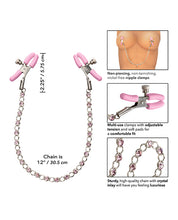 Load image into Gallery viewer, Crystal-Enhanced Nipple Clamps with Adjustable Tension Pink
