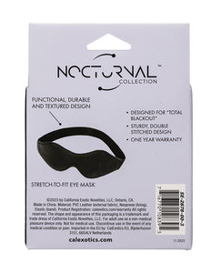 Nocturnal Collection Adjustable Comfort Eye Mask - Black