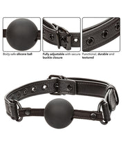 Load image into Gallery viewer, Midnight Fantasy Silicone Ball Gag - Black for Sensory Play
