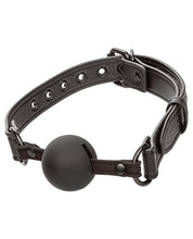 Load image into Gallery viewer, Midnight Fantasy Silicone Ball Gag - Black for Sensory Play
