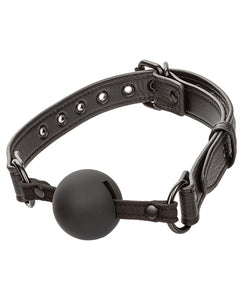 Midnight Fantasy Siliconen Ball Gag - Zwart voor Sensorisch Spel