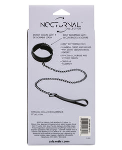 Nocturnal Elegance Adjustable Collar & Leash Set Black