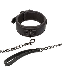 Nocturnal Elegance Adjustable Collar & Leash Set Black