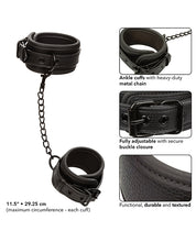 Load image into Gallery viewer, Nocturnal Adventure Adjustable Ankle Restraints Onyx Black
