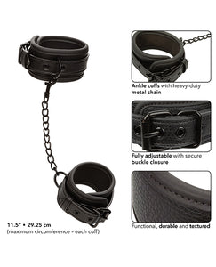 Nocturnal Adventure Adjustable Ankle Restraints Onyx Black