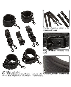 Nocturnal Adventure Adjustable Restraint Kit - Black Cuffs