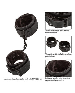 Limitless Ankle Restraints - Noir pour une bondage confortable