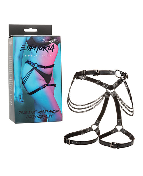 Euphoria Plus Size Multi Chain Thigh Harness para Sensualidade Máxima