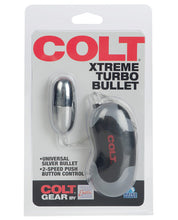 Cargue la imagen en el visor de la galería, COLT Xtreme Turbo Bala Vibradora con Paquete de Poder Impermeable - Doble Velocidad Plata
