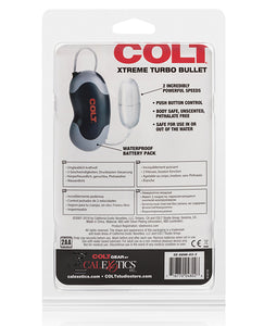 COLT Xtreme Turbo Vibrating Bullet cu Pachet de Putere Rezistent la Apă - Viteză Dublă Argintie