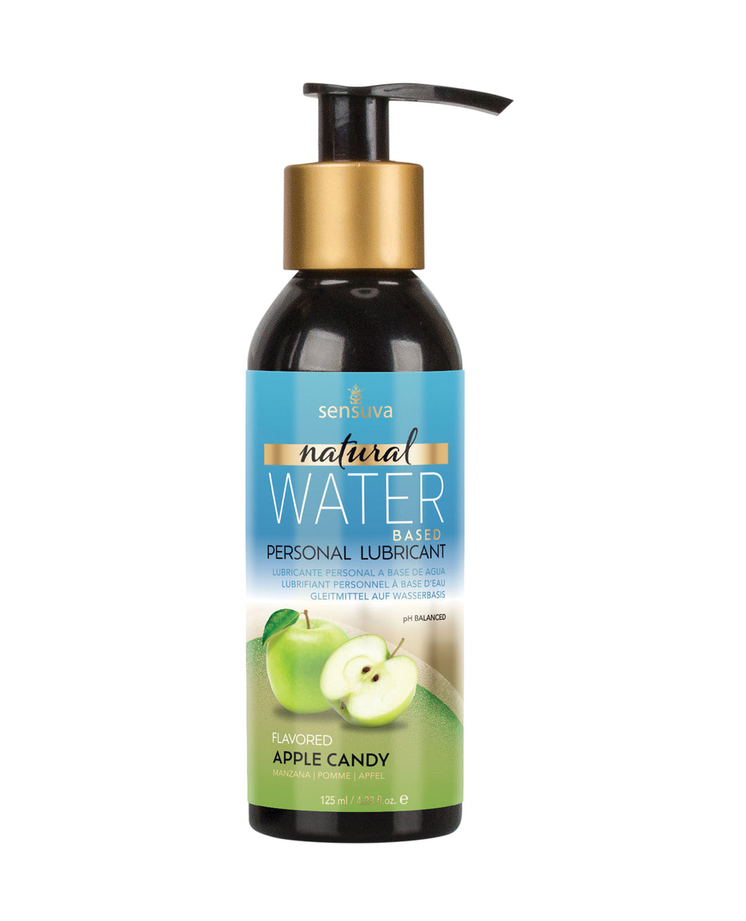 Sensuva Natural Water-Based Personal Lubricant - 4.23 oz Apple Candy Delight